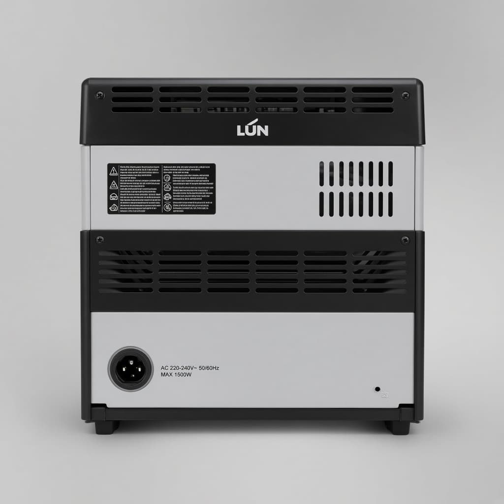 LUN Electric Fireplace Heater by LUN — rear view